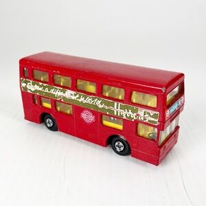 Vintage 1972 Matchbox Super Kings Londoner K-15 Harrods Model Toy Car Bus